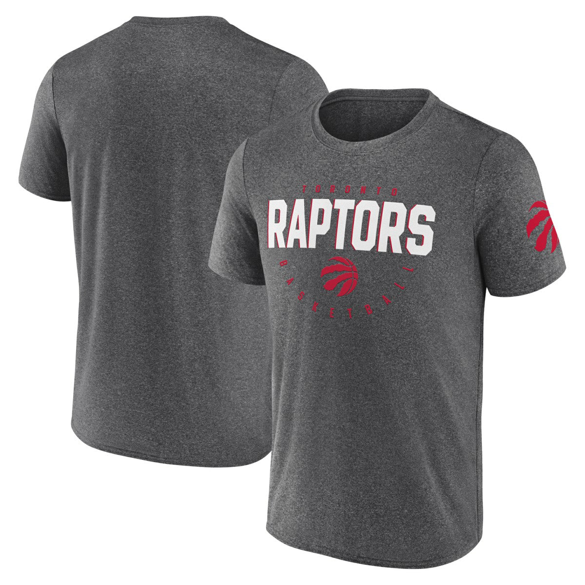 Heather Charcoal Toronto Raptors Logo Athletic Block Practice Performance T-Shirt | NBA