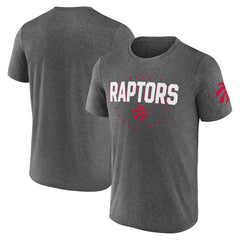 Heather Charcoal Toronto Raptors Logo Athletic Block Practice Performance T-Shirt | NBA