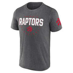 Heather Charcoal Toronto Raptors Logo Athletic Block Practice Performance T-Shirt | NBA