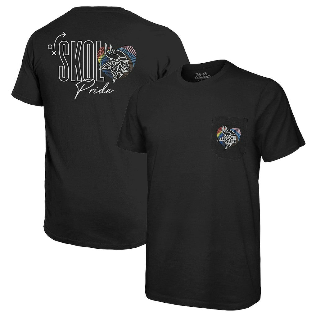 Minnesota Vikings Majestic Threads Pride Pocket T-Shirt | NFL Discount