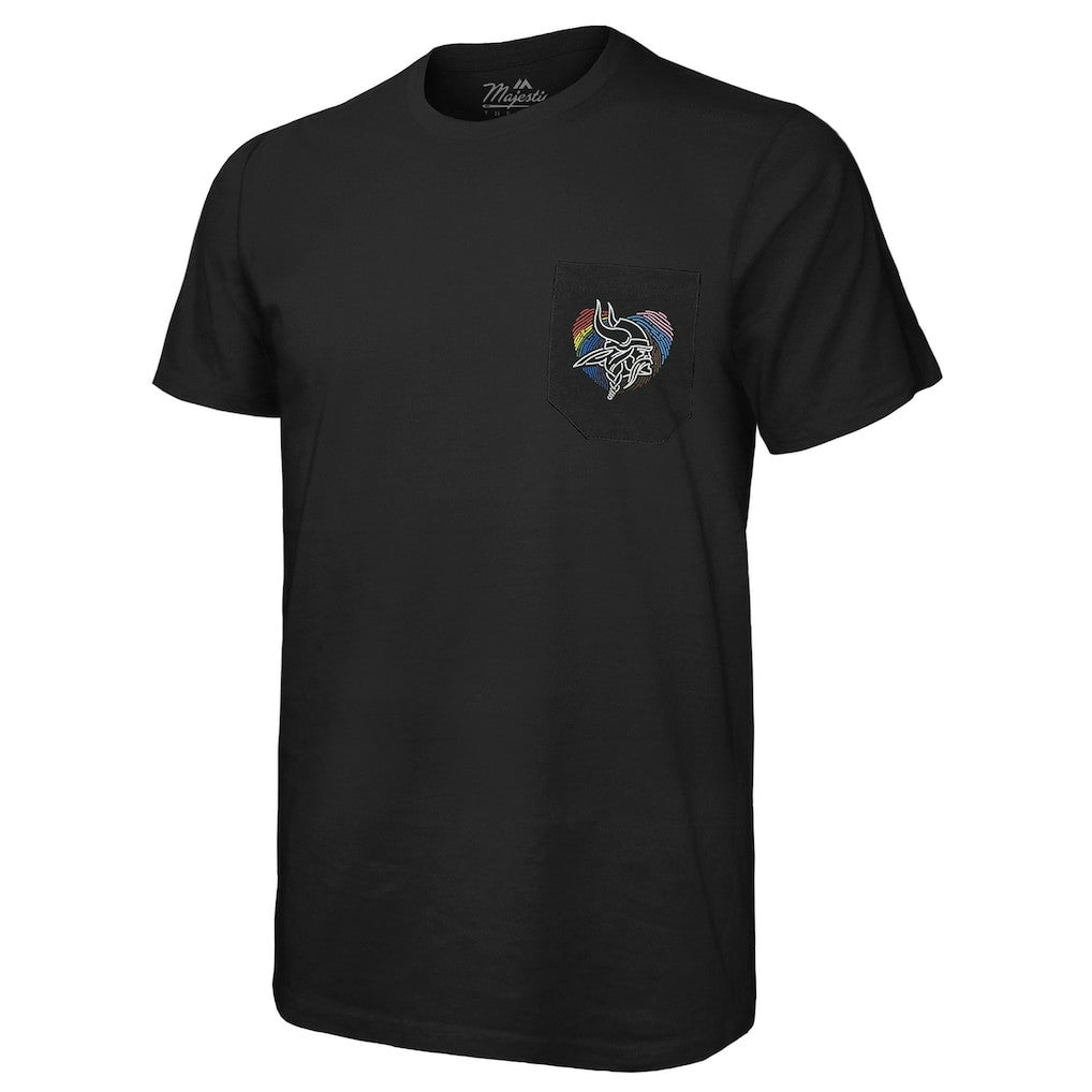 Minnesota Vikings Majestic Threads Pride Pocket T-Shirt | NFL Discount