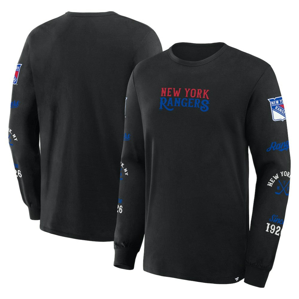 New York Rangers Fanatics Boxed In Legacy Long Sleeve T-Shirt -  NHL T-shirts