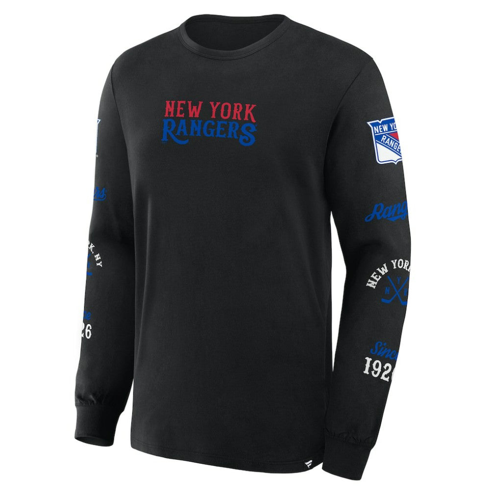 New York Rangers Fanatics Boxed In Legacy Long Sleeve T-Shirt -  NHL T-shirts