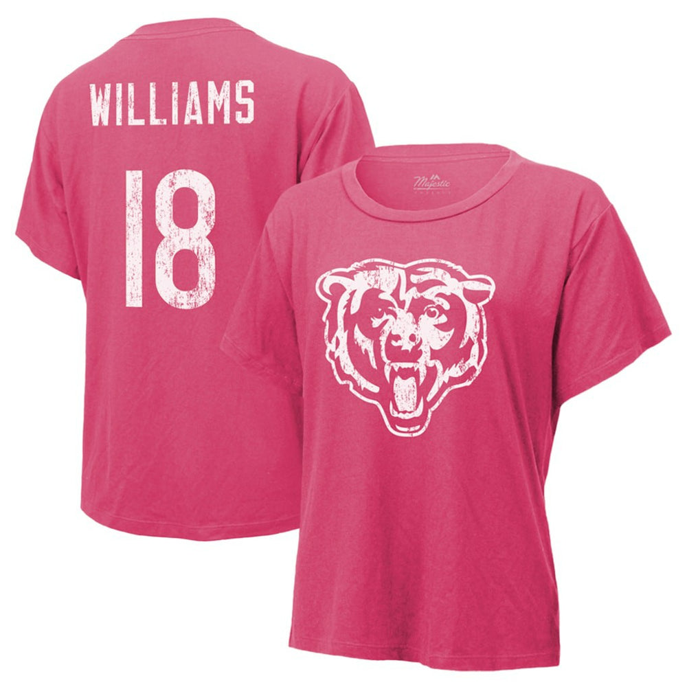 Chicago Bears Caleb Williams  Majestic Threads Women's Name & Number T-Shirt | NFL On sale