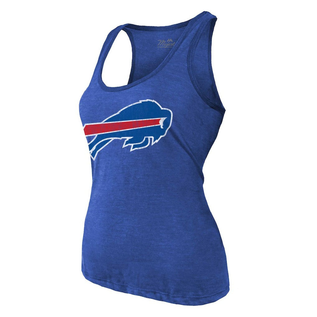 Buffalo Bills Keon Coleman  Majestic Threads Women's Name & Number Tri-Blend Scoop Neck Tank Top | NFL Discount