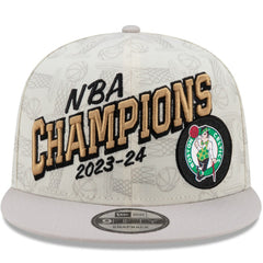 Cream Boston Celtics 2024 NBA Finals Champions Locker Room 9FIFTY Snapback Hat | NBA
