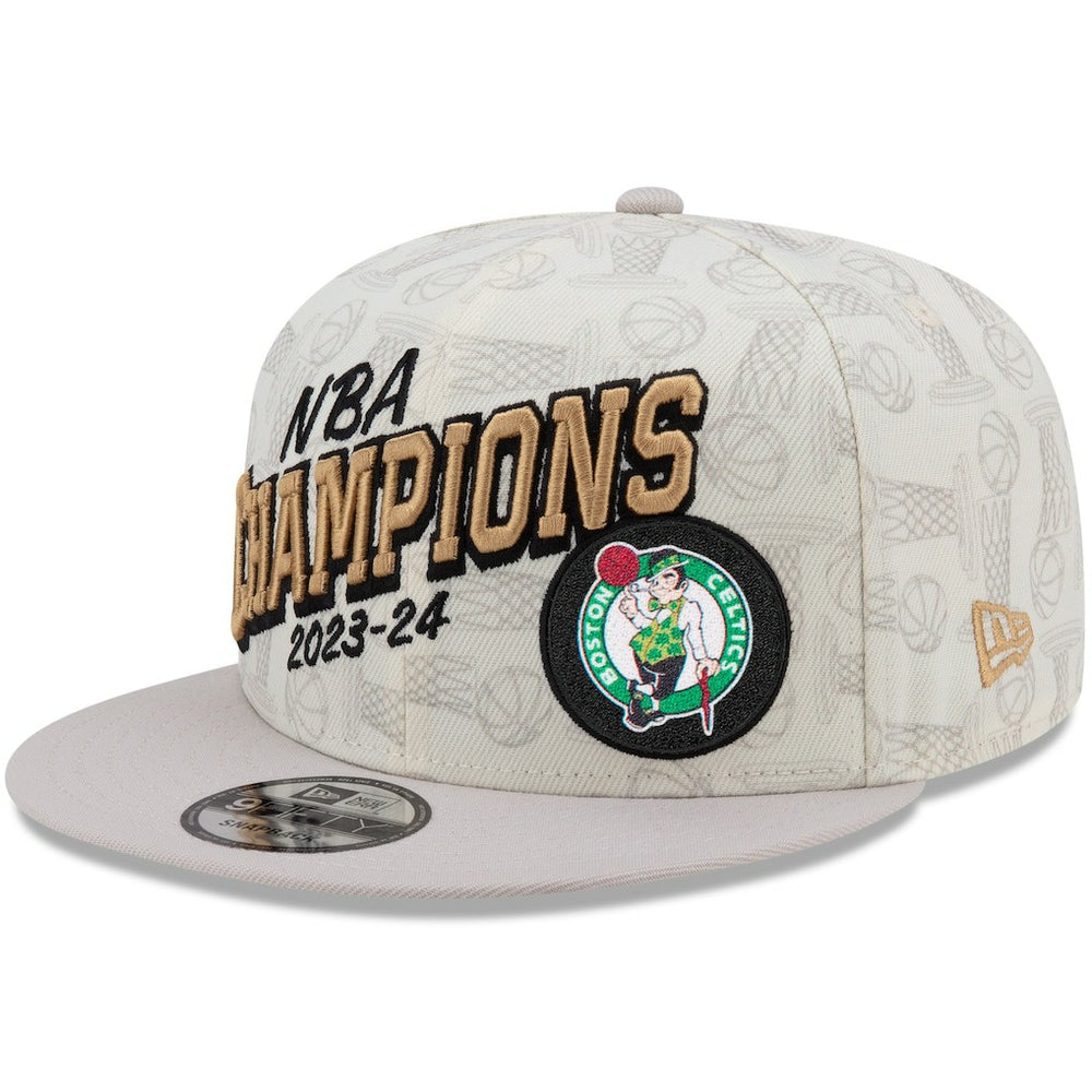 Cream Boston Celtics 2024 NBA Finals Champions Locker Room 9FIFTY Snapback Hat | NBA