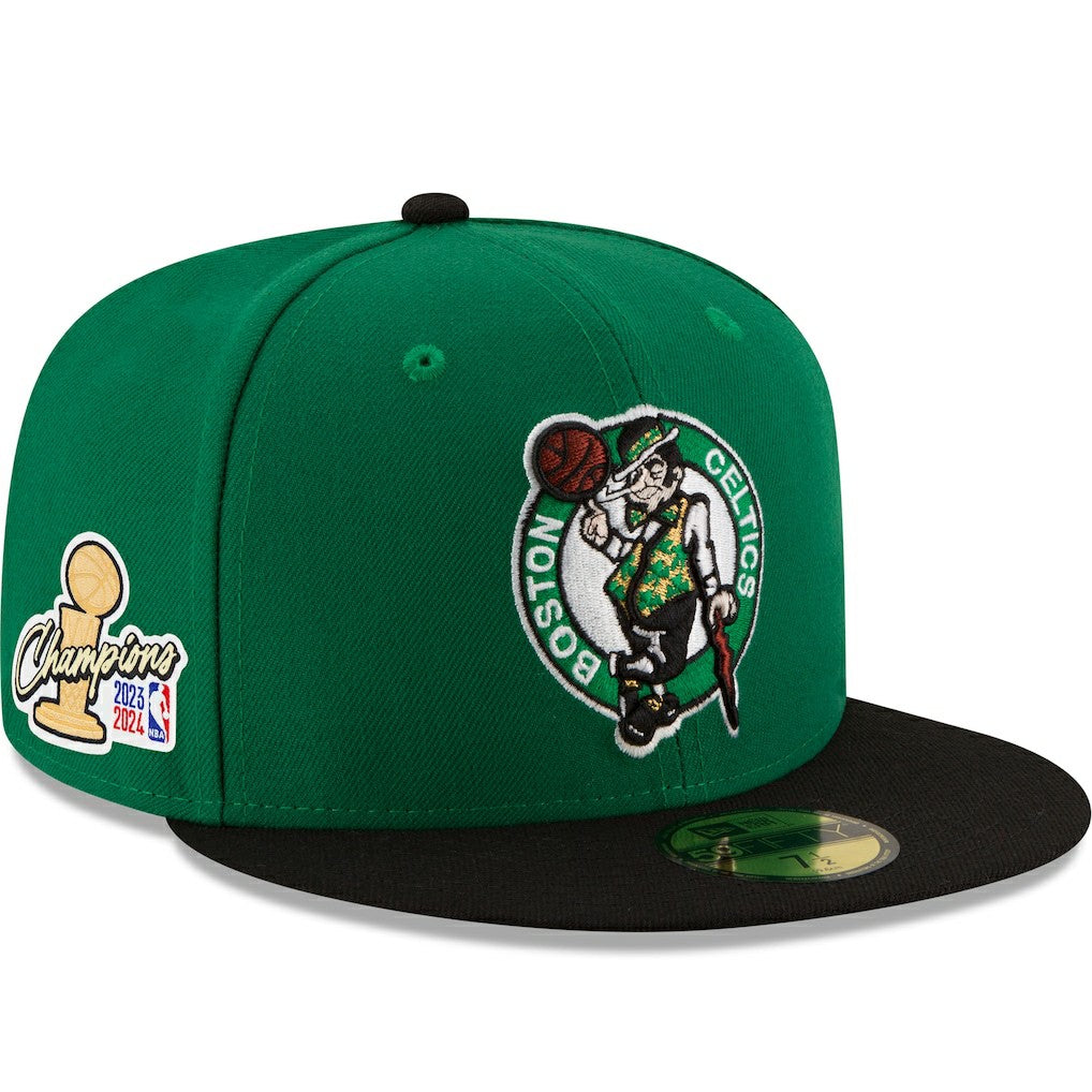 Kelly Green/Black Boston Celtics 2024 NBA Finals Champions Side Patch 59FIFTY Fitted Hat | NBA
