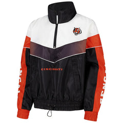 Cincinnati Bengals The Wild Collective Women's 1/4 Zip Track Jacket | NFL Discount