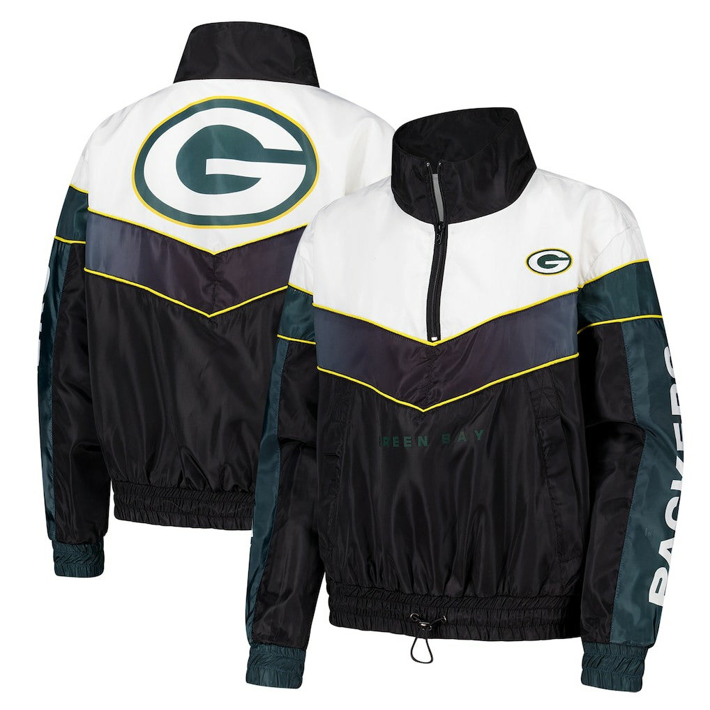 Green Bay Packers The Wild Collective Women's 1/4 Zip Track Jacket | NFL Sale