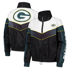 Green Bay Packers The Wild Collective Women's 1/4 Zip Track Jacket | NFL Sale