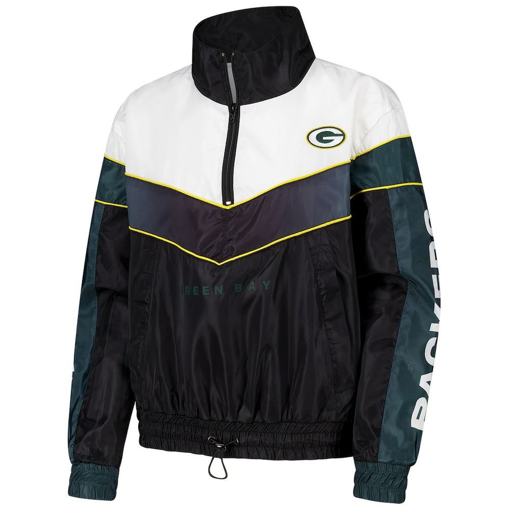 Green Bay Packers The Wild Collective Women's 1/4 Zip Track Jacket | NFL Sale