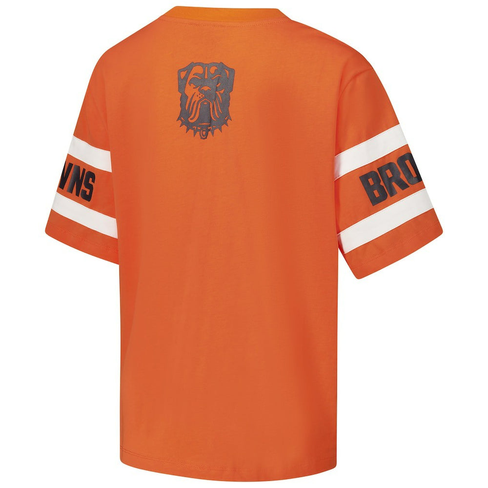 Cleveland Browns The Wild Collective Women's Drop Shoulder T-Shirt | NFL Discount