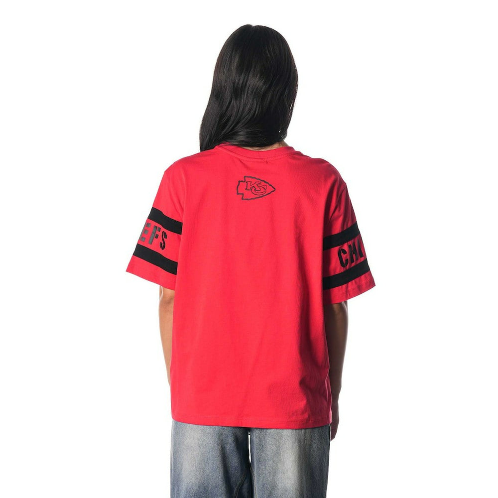 Kansas City Chiefs The Wild Collective Women's Drop Shoulder T-Shirt | NFL Hot