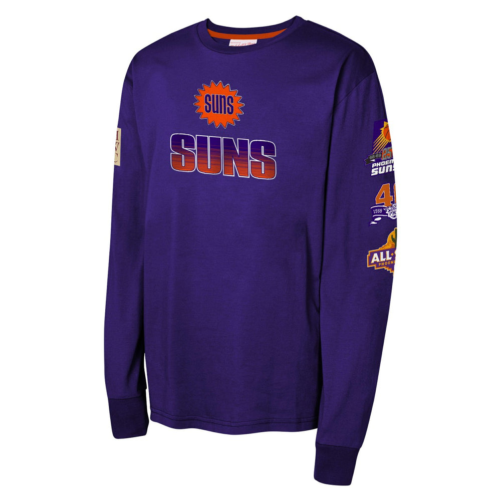 Purple Phoenix Suns Youth Hardwood Classics All Over Long Sleeve T-Shirt | NBA