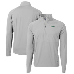 New York Jets Cutter & Buck Primary Logo Adapt Eco Knit Hybrid Recycled Raglan Quarter-Zip Top | NFL New