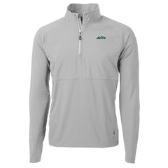 New York Jets Cutter & Buck Primary Logo Adapt Eco Knit Hybrid Recycled Raglan Quarter-Zip Top | NFL New
