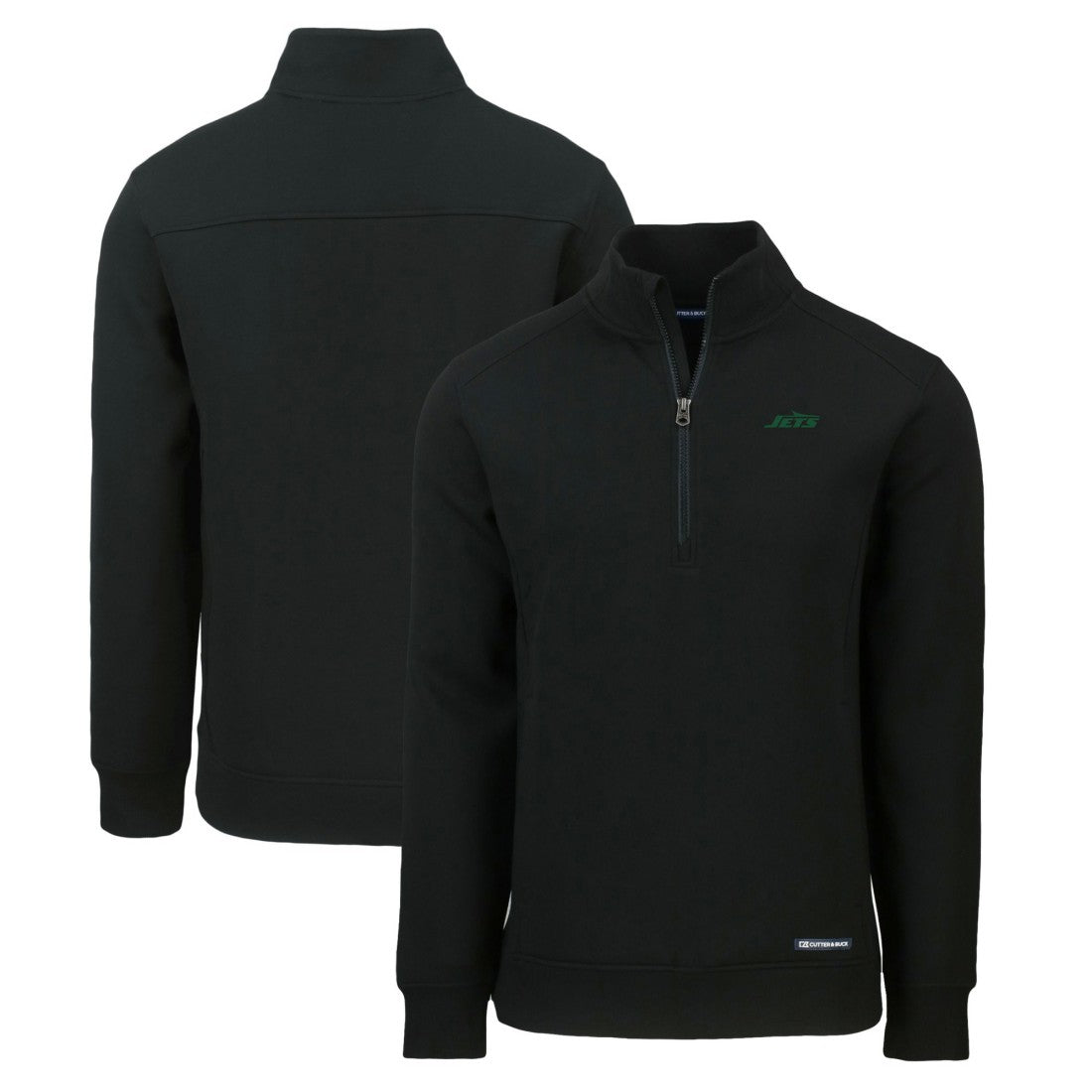 New York Jets Cutter & Buck Primary Logo Roam Eco Recycled Quarter-Zip Pullover Top | NFL On sale
