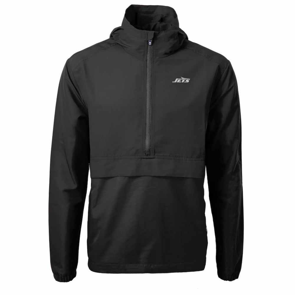 New York Jets Cutter & Buck Monochromatic Logo Charter Eco Recycled Half-Zip Anorak Jacket | NFL Sale