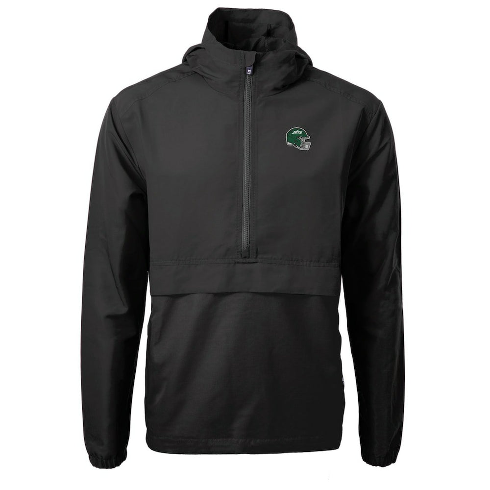 New York Jets Cutter & Buck Helmet Charter Eco Recycled Half-Zip Anorak Jacket | NFL Sale