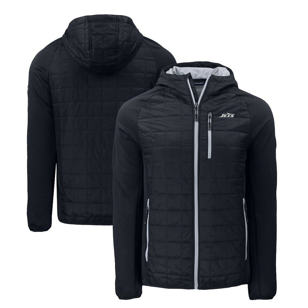 New York Jets Cutter & Buck Monochromatic Logo Rainier PrimaLoft Eco Full-Zip Hybrid Jacket | NFL On sale