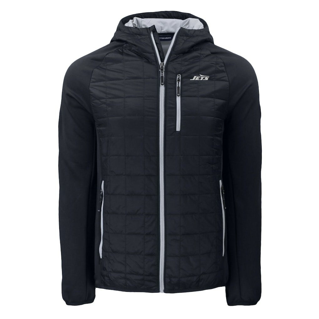 New York Jets Cutter & Buck Monochromatic Logo Rainier PrimaLoft Eco Full-Zip Hybrid Jacket | NFL On sale