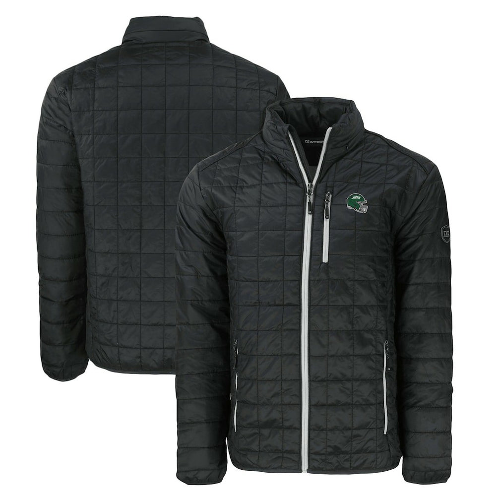 New York Jets Cutter & Buck Big & Tall Helmet Rainier PrimaLoft Eco Insulated Full-Zip Puffer Jacket | NFL Outlet