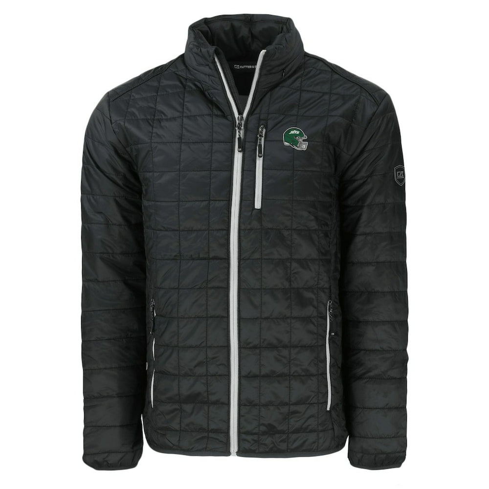 New York Jets Cutter & Buck Big & Tall Helmet Rainier PrimaLoft Eco Insulated Full-Zip Puffer Jacket | NFL Outlet