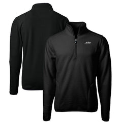 New York Jets Cutter & Buck Big & Tall Monochromatic Logo Cascade Eco Sherpa Fleece Quarter-Zip Jacket | NFL New
