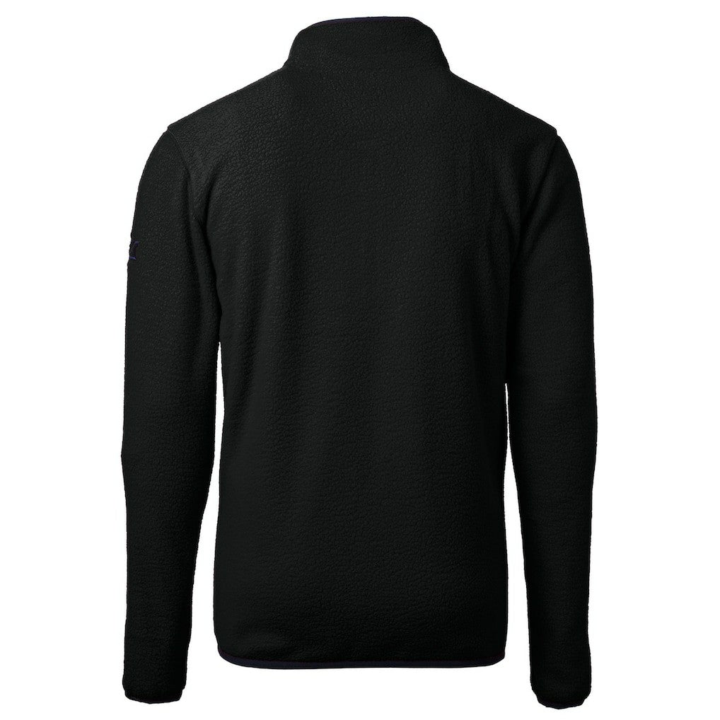 New York Jets Cutter & Buck Big & Tall Monochromatic Logo Cascade Eco Sherpa Fleece Quarter-Zip Jacket | NFL New