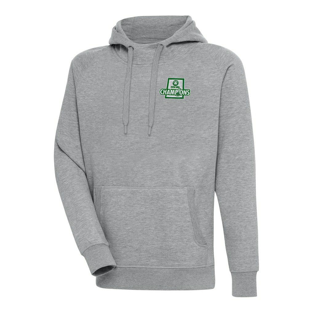 Heather Gray Boston Celtics Antigua 2024 NBA Finals Champions Victory Raglan Pullover Hoodie | NBA