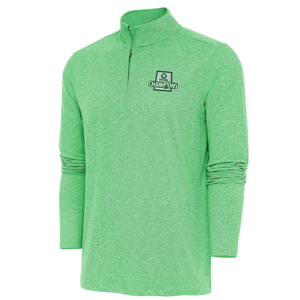 Heather Kelly Green Boston Celtics Antigua 2024 NBA Finals Champions Hunk Quarter-Zip Pullover Top | NBA