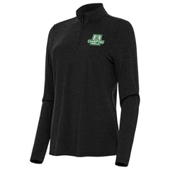 Heather Black Boston Celtics Antigua Women's 2024 NBA Finals Champions Bright Quarter-Zip Pullover Top | NBA