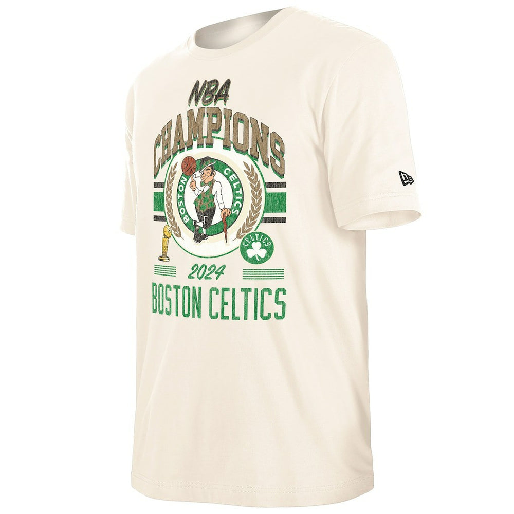 Cream Boston Celtics 2024 NBA Finals Champions Victory Chrome T-Shirt | NBA