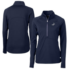 Los Angeles Dodgers Cutter & Buck Women's Adapt Eco Knit Stretch Recycled Half-Zip DryTec Top - MLB Tops