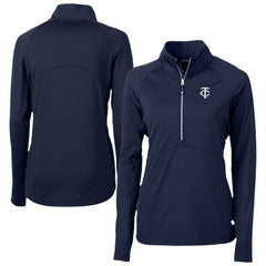 Minnesota Twins Cutter & Buck Women's Adapt Eco Knit Stretch Recycled Half-Zip DryTec Top - MLB Tops