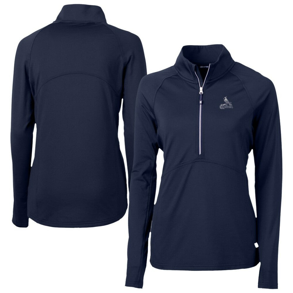 St. Louis Cardinals Cutter & Buck Women's Adapt Eco Knit Stretch Recycled Half-Zip DryTec Top - MLB Tops