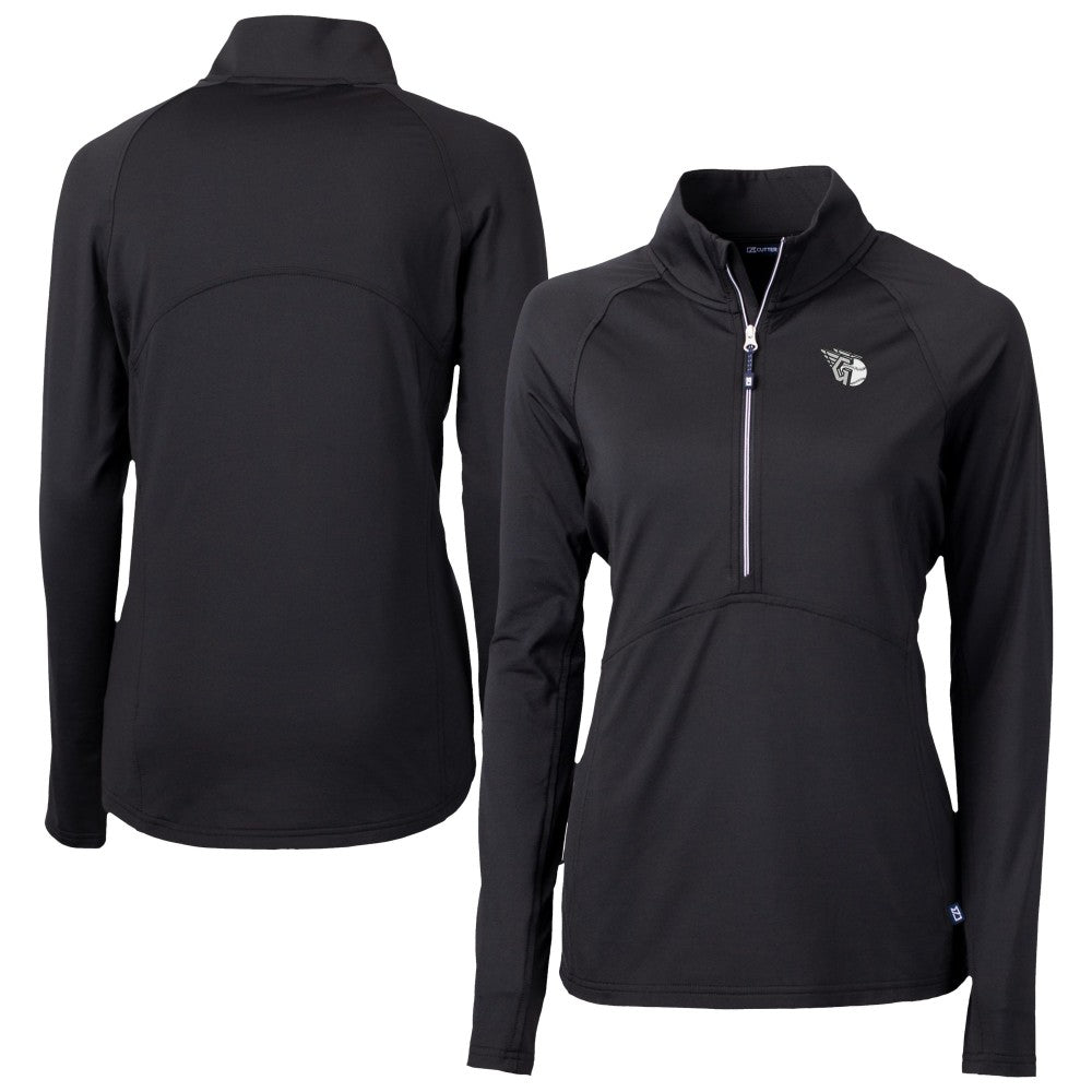 Cleveland Guardians Cutter & Buck Women's Adapt Eco Knit Stretch Recycled Half-Zip DryTec Top - MLB Tops