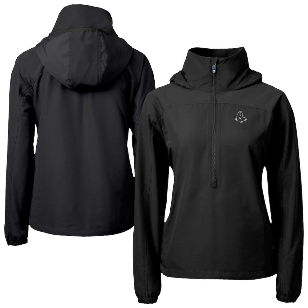 Boston Red Sox Cutter & Buck Women's Charter Eco Recycled Half-Zip Anorak Jacket - MLB Jackets
