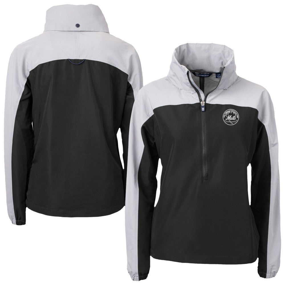 New York Mets Cutter & Buck Women's Charter Eco Recycled Half-Zip Anorak Jacket - MLB Jackets