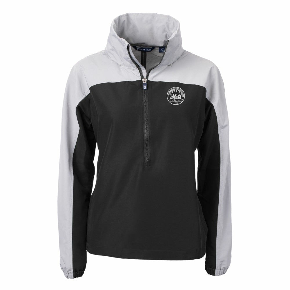 New York Mets Cutter & Buck Women's Charter Eco Recycled Half-Zip Anorak Jacket - MLB Jackets