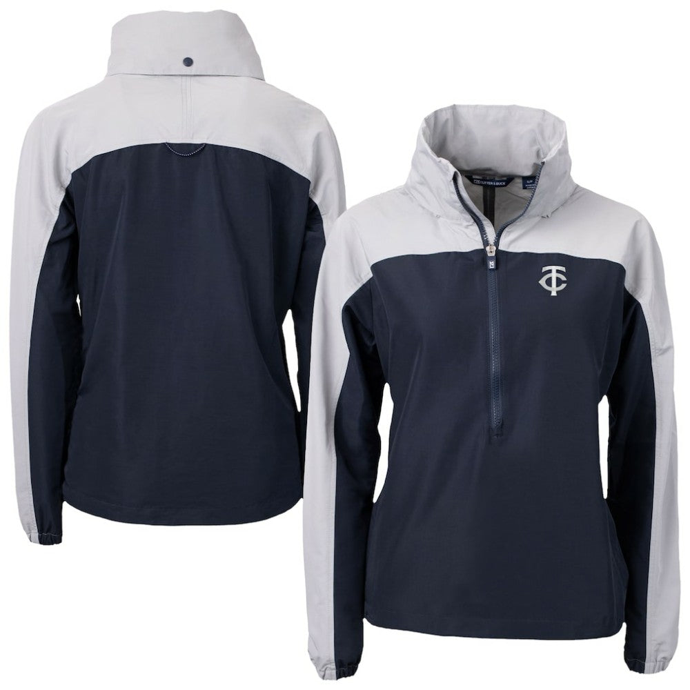Minnesota Twins Cutter & Buck Women's Charter Eco Recycled Half-Zip Anorak Jacket - MLB Jackets