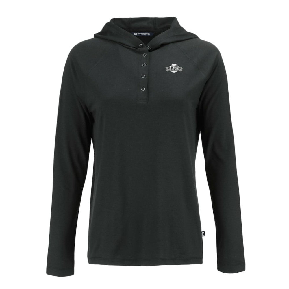 San Francisco Giants Cutter & Buck Women's Coastline Epic Comfort Eco Recycled Raglan Long Sleeve Hoodie T-Shirt - MLB Hoodies