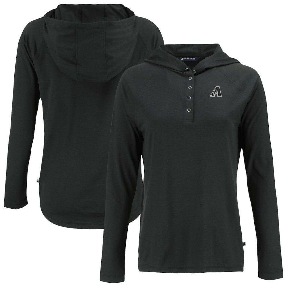 Arizona Diamondbacks Cutter & Buck Women's Coastline Epic Comfort Eco Recycled Raglan Long Sleeve Hoodie T-Shirt - MLB Hoodies