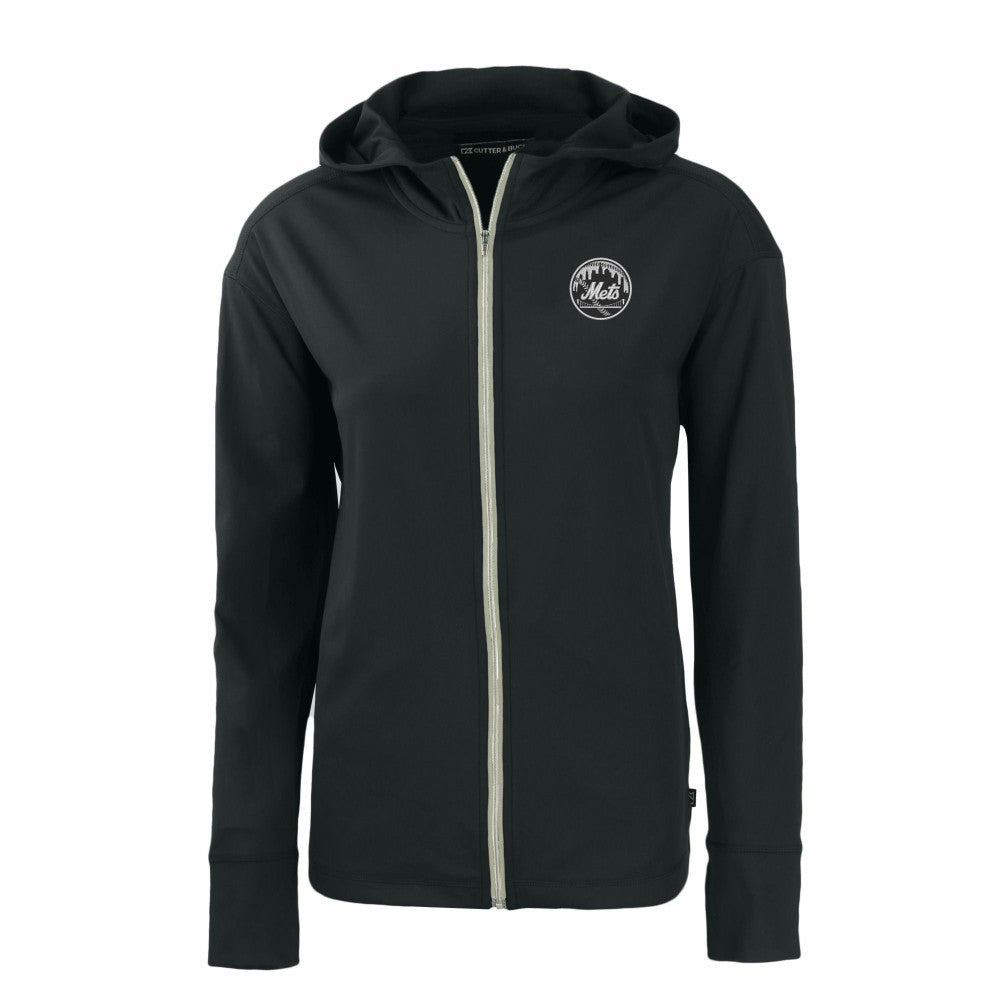 New York Mets Cutter & Buck Women's Daybreak Eco Recycled Full-Zip Hoodie - MLB Hoodies