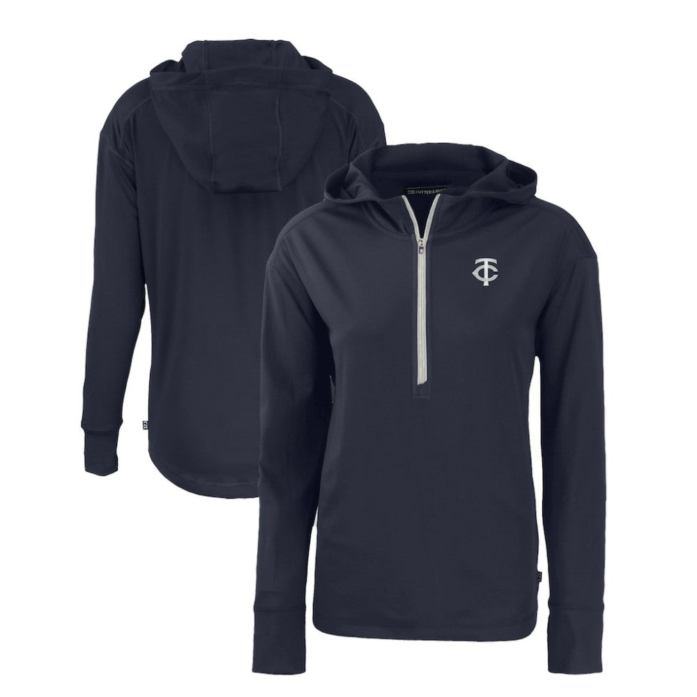 Minnesota Twins Cutter & Buck Women's Daybreak Eco Recycled Half-Zip Hoodie - MLB Hoodies