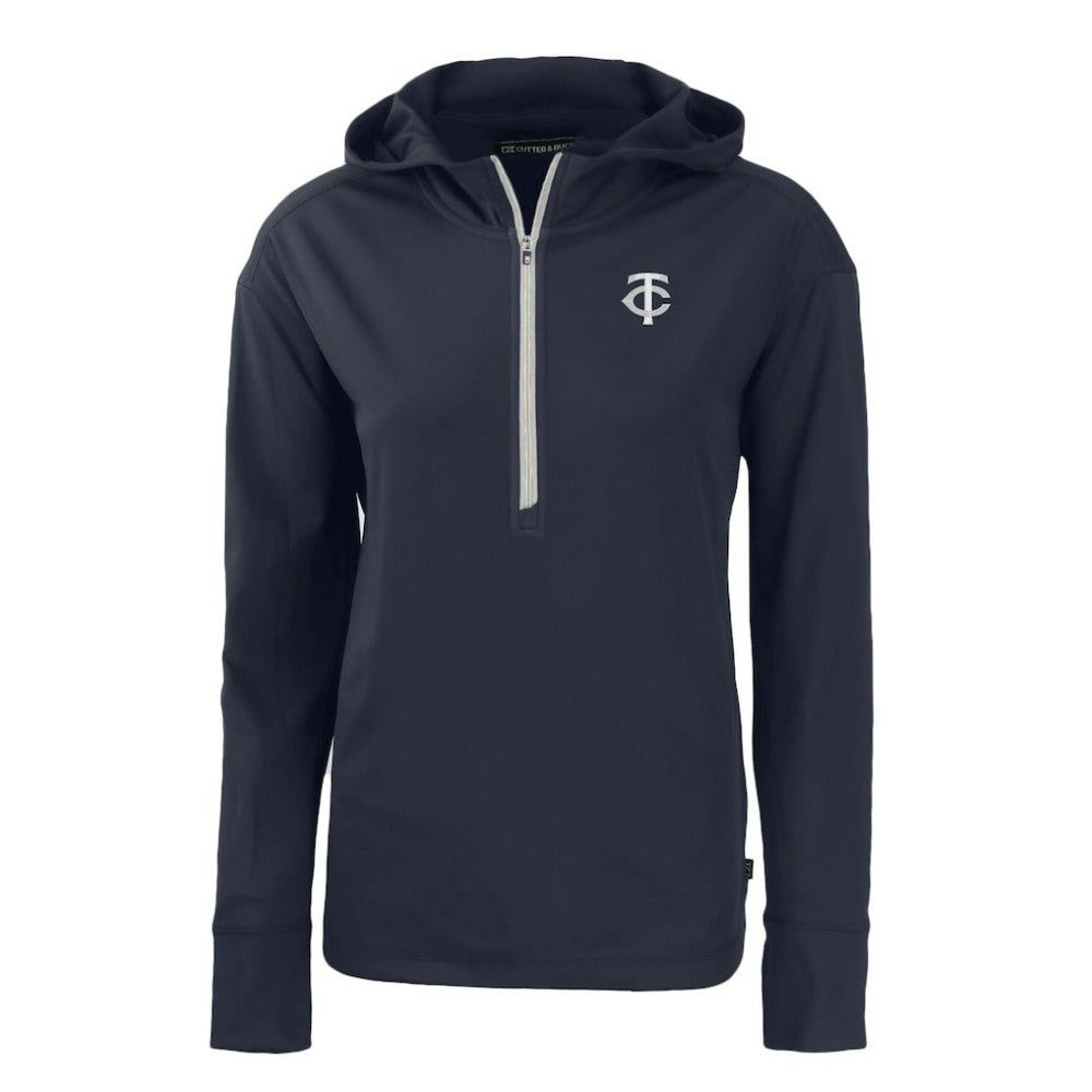 Minnesota Twins Cutter & Buck Women's Daybreak Eco Recycled Half-Zip Hoodie - MLB Hoodies