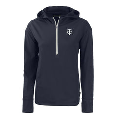 Minnesota Twins Cutter & Buck Women's Daybreak Eco Recycled Half-Zip Hoodie - MLB Hoodies