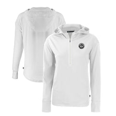 New York Mets Cutter & Buck Women's Daybreak Eco Recycled Half-Zip Hoodie - MLB Hoodies