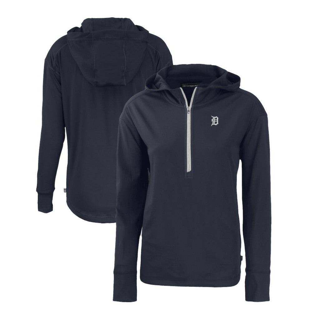 Detroit Tigers Cutter & Buck Women's Daybreak Eco Recycled Half-Zip Hoodie - MLB Hoodies